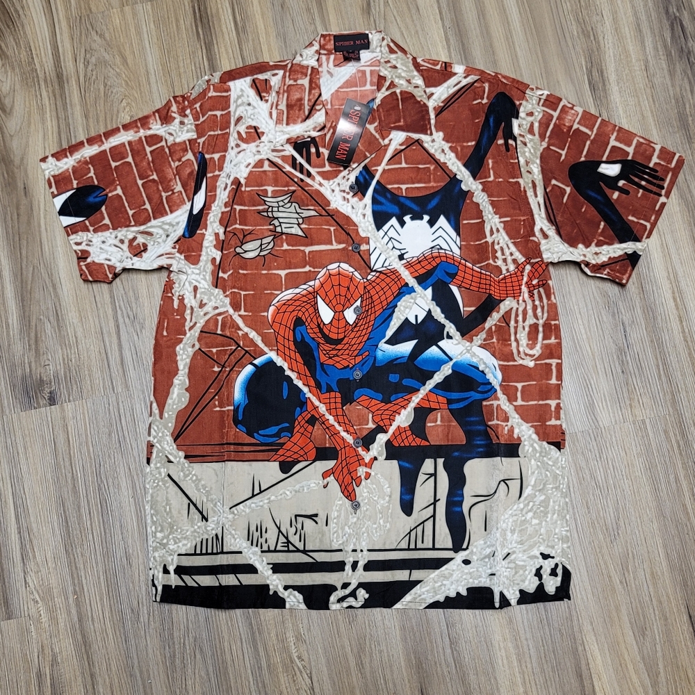 Spiderman Button-up Shirt - Picture 1 of 4